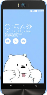 3D пластиковый матовый чехол Милый мишка для Asus ZenFone Selfie ZD551KL - 6357m-116 изображение 