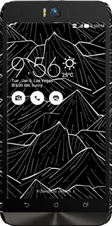 3D пластиковий матовий чехол Із зображенням Темних гір для Asus ZenFone Selfie ZD551KL - 6489m-116 изображение 