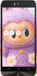 3D пластиковый матовый чехол Лабубу для Asus ZenFone Selfie ZD551KL - 6708m-116 изображение 