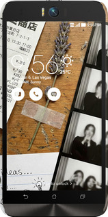 3D пластиковый матовый чехол Aesthetic Scrapbook Collage для Asus ZenFone Selfie ZD551KL - 6773m-116 изображение 