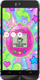 3D пластиковый матовый чехол Y2K Aesthetic Retro Pet: Годуй мене кавою для Asus ZenFone Selfie ZD551KL - 6784m-116 изображение 