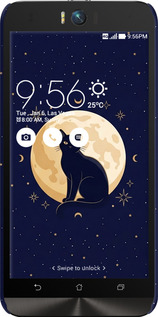 3D пластиковий матовий чехол Cute Cat Celestial/Witchy для Asus ZenFone Selfie ZD551KL - 6787m-116 изображение 