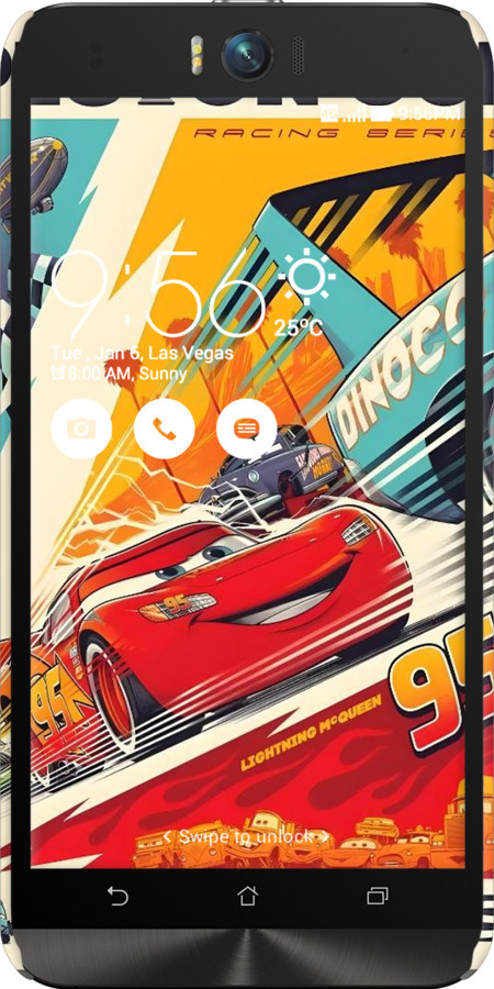 3D пластиковый матовый чехол Тачки для Asus ZenFone Selfie ZD551KL - 6288m-116 изображение 