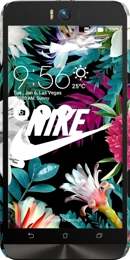 3D пластиковый матовый чехол Nike для Asus ZenFone Selfie ZD551KL - 6378m-116 изображение 