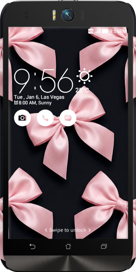 3D пластиковый матовый чехол Coquette Ribbons Dark Coquette для Asus ZenFone Selfie ZD551KL - 6767m-116 изображение 