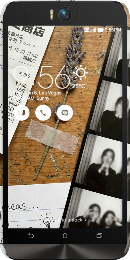 3D пластиковый матовый чехол Aesthetic Scrapbook Collage для Asus ZenFone Selfie ZD551KL - 6773m-116 изображение 