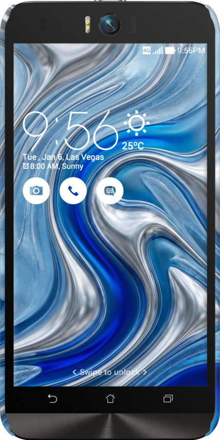 3D пластиковий матовий чехол Liquid Chrome для Asus ZenFone Selfie ZD551KL - 6781m-116 изображение 