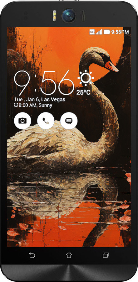 2D пластиковый чехол Лебедь для Asus ZenFone Selfie ZD551KL - 5964t-116 изображение 