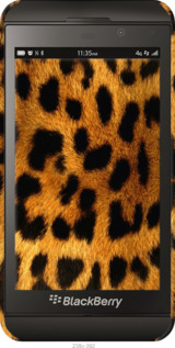 3D пластиковый глянцевый чехол Шкура леопарда для Blackberry Z10 - 238c-392 изображение 