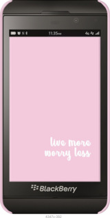 3D пластиковый глянцевый чехол Живи больше для Blackberry Z10 - 4347c-392 изображение 