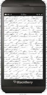 3D пластиковый глянцевый чехол Прописной шрифт для Blackberry Z10 - 4475c-392 изображение 