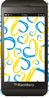 3D пластиковый глянцевый чехол Сердца UA для Blackberry Z10 - 5292c-392 изображение 