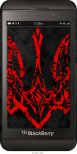 3D пластиковый глянцевый чехол Герб Украины v4 для Blackberry Z10 - 5319c-392 изображение 