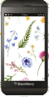 3D пластиковый глянцевый чехол Цветочный фон v2 для Blackberry Z10 - 5472c-392 изображение 
