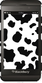 3D пластиковый глянцевый чехол Шкура коровы для Blackberry Z10 - 5576c-392 изображение 