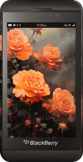 3D пластиковый глянцевый чехол Оранжевые розы для Blackberry Z10 - 5944c-392 изображение 