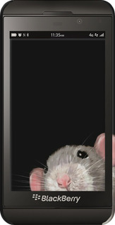3D пластиковый глянцевый чехол The Peeking Rat для Blackberry Z10 - 6442c-392 изображение 