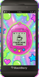 3D пластиковый глянцевый чехол Y2K Aesthetic Retro Pet: Годуй мене кавою для Blackberry Z10 - 6784c-392 изображение 