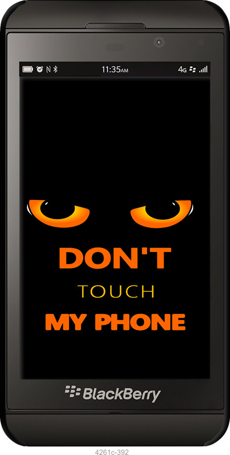 3D пластиковый глянцевый чехол Don't touch the phone для Blackberry Z10 - 4261c-392 изображение 