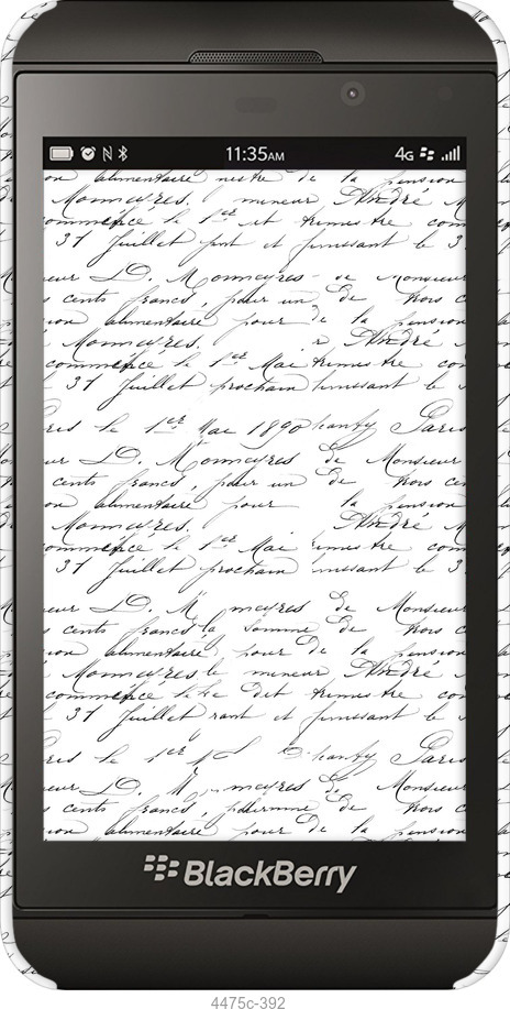 3D пластиковый глянцевый чехол Прописной шрифт для Blackberry Z10 - 4475c-392 изображение 