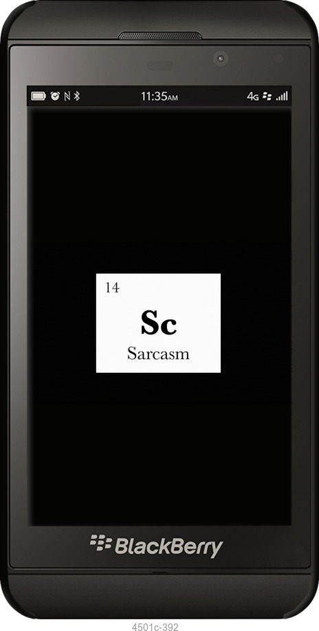 3D пластиковый глянцевый чехол Сарказм для Blackberry Z10 - 4501c-392 изображение 