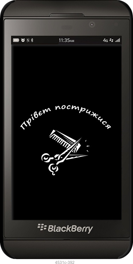 3D пластиковый глянцевый чехол прівєт пострижися для Blackberry Z10 - 4531c-392 изображение 