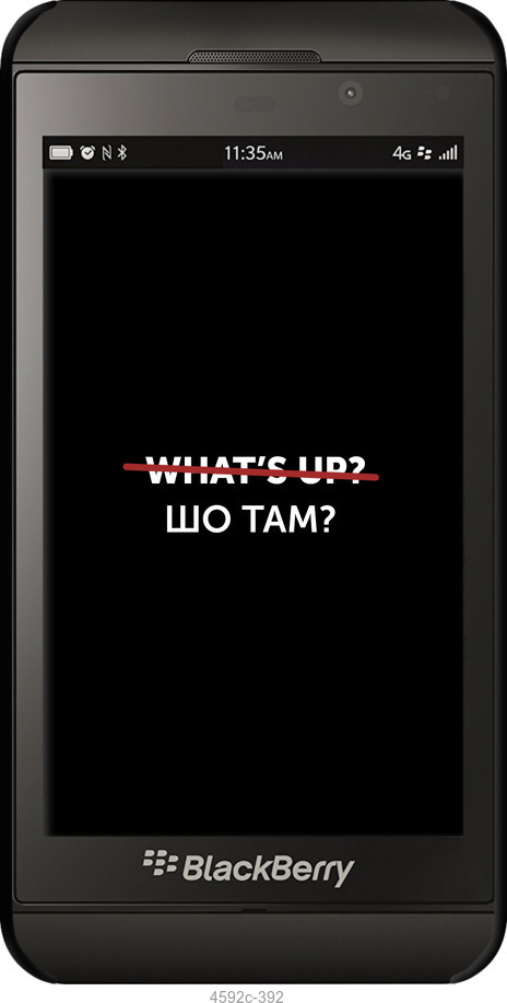 3D пластиковый глянцевый чехол Шо там? для Blackberry Z10 - 4592c-392 изображение 