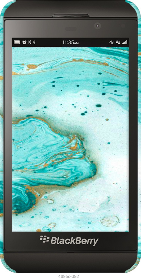 3D пластиковый глянцевый чехол Мраморный для Blackberry Z10 - 4895c-392 изображение 