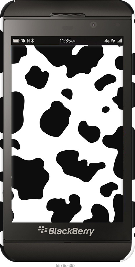 3D пластиковый глянцевый чехол Шкура коровы для Blackberry Z10 - 5576c-392 изображение 