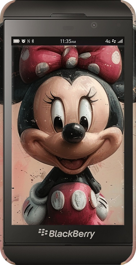 3D пластиковый глянцевый чехол Minnie Mouse для Blackberry Z10 - 6054c-392 изображение 