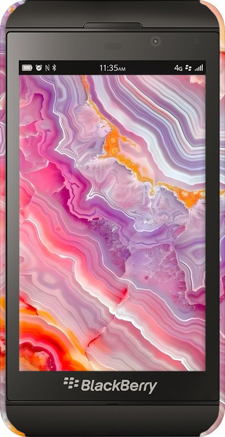3D пластиковый глянцевый чехол Мрамор 2 для Blackberry Z10 - 6307c-392 изображение 