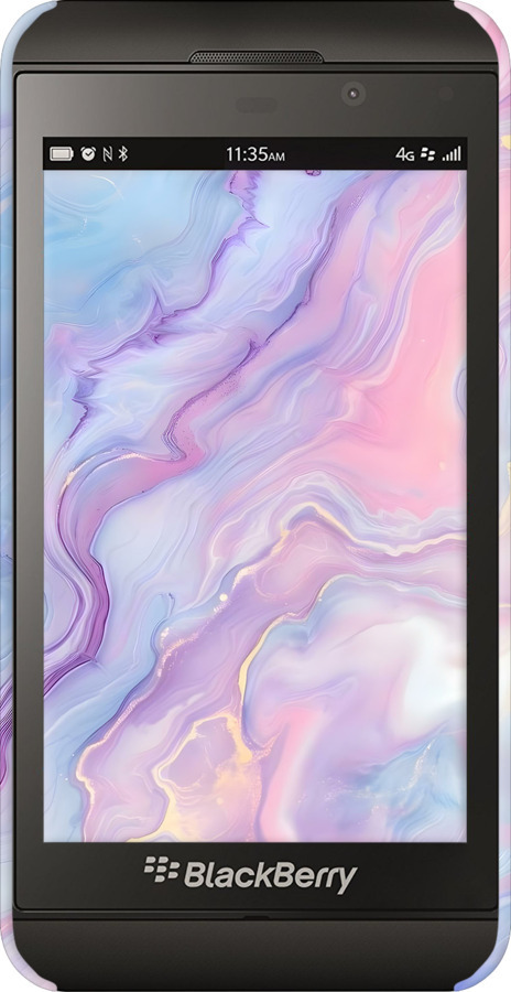 3D пластиковый глянцевый чехол Нежный мрамор для Blackberry Z10 - 6310c-392 изображение 