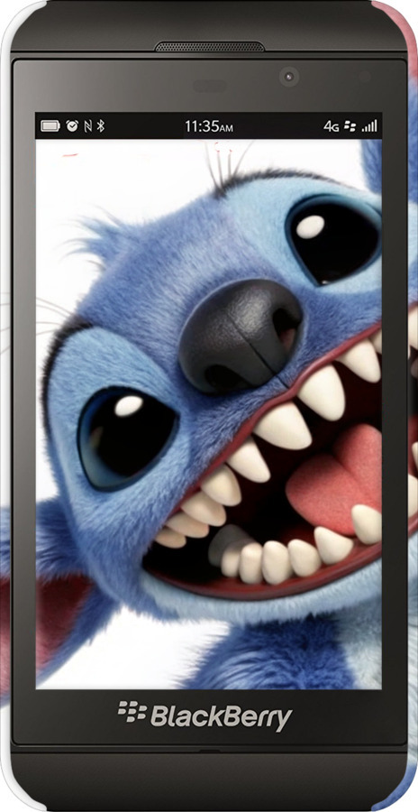 3D пластиковый глянцевый чехол Стич для Blackberry Z10 - 6684c-392 изображение 