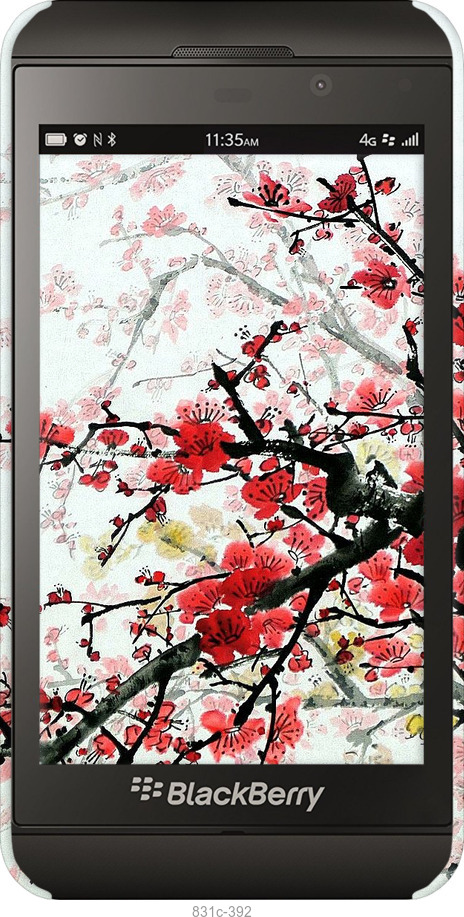 3D пластиковый глянцевый чехол Цветущий куст для Blackberry Z10 - 831c-392 изображение 