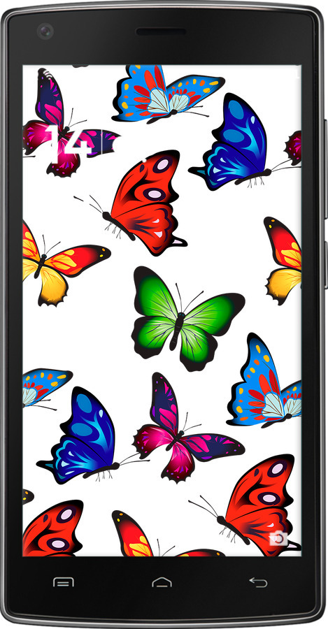 Силиконовый чехол Красочные мотыльки для Doogee X5 max PRO - 4761u-955 изображение 