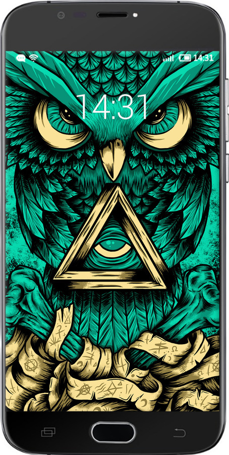 Силиконовый чехол Сова Арт-тату для Doogee X9 mini - 3971u-774 изображение 