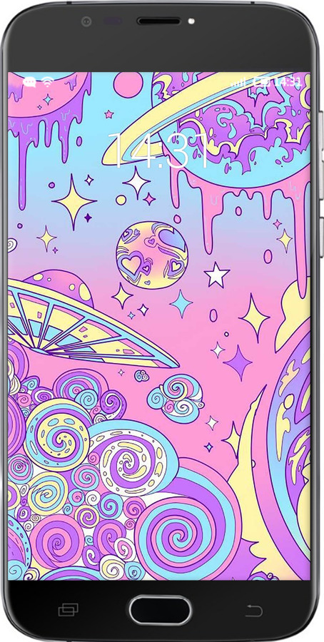 Силиконовый чехол Розовая галактика для Doogee X9 mini - 4146u-774 изображение 