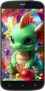 Силиконовый чехол Веселый дракончик для Doogee Y100X - 5812u-1109 изображение 