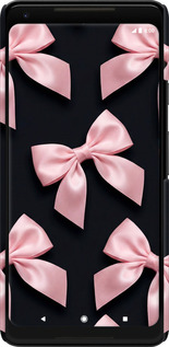 3D пластиковый матовый чехол Coquette Ribbons Dark Coquette для Google PixeL 2 XL - 6767m-1643 изображение 