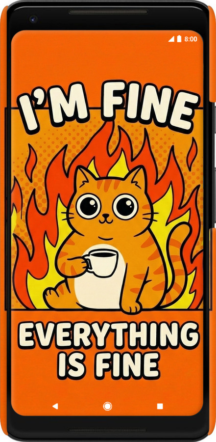 3D пластиковый матовый чехол Funny Cat для Google PixeL 2 XL - 6786m-1643 изображение 