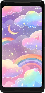 2D пластиковий чехол Хмари та веселка для Google PixeL 2 XL - 6312t-1643 изображение 