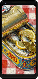 2D пластиковый чехол Vintage Sardine Tin Phone для Google PixeL 2 XL - 6772t-1643 изображение 