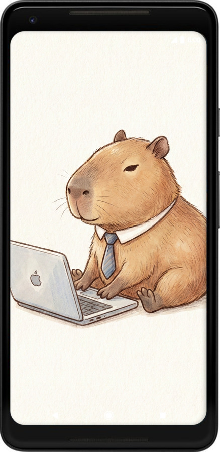 2D пластиковий чехол Funny Capybara CEO Working для Google PixeL 2 XL - 6777t-1643 изображение 