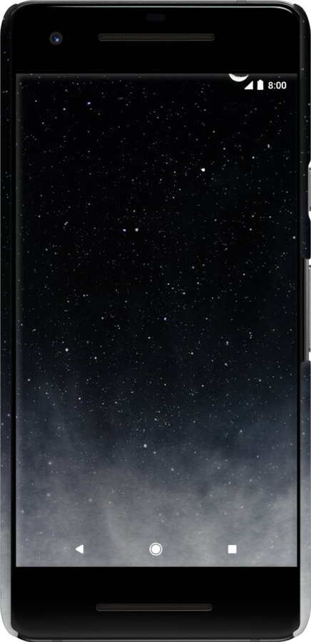 3D пластиковый матовый чехол Сині хмари, Синій місяць для Google Pixel 2 - 6396m-1075 изображение 