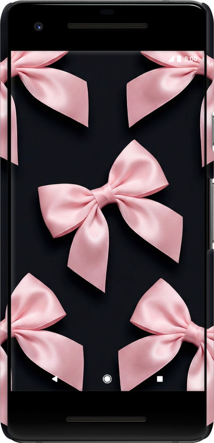 3D пластиковый матовый чехол Coquette Ribbons Dark Coquette для Google Pixel 2 - 6767m-1075 изображение 
