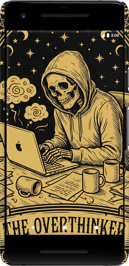 3D пластиковий матовий чехол The Overthinker для Google Pixel 2 - 6774m-1075 изображение 