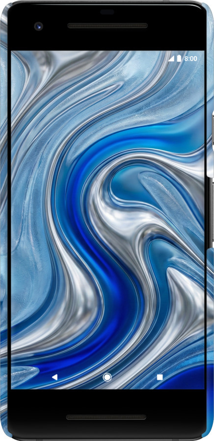 3D пластиковый матовый чехол Liquid Chrome для Google Pixel 2 - 6781m-1075 изображение 