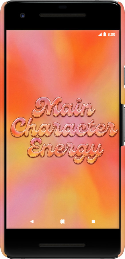 3D пластиковый матовый чехол Aura Gradient Main Character Energy Aesthetic Y2K для Google Pixel 2 - 6783m-1075 изображение 