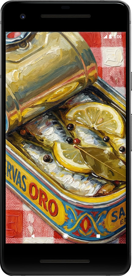 2D пластиковый чехол Vintage Sardine Tin Phone для Google Pixel 2 - 6772t-1075 изображение 