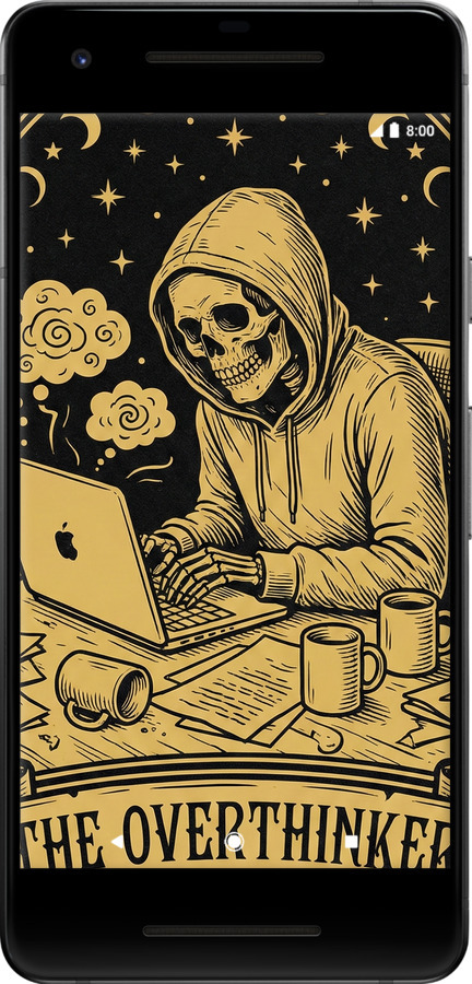 2D пластиковый чехол The Overthinker для Google Pixel 2 - 6774t-1075 изображение 